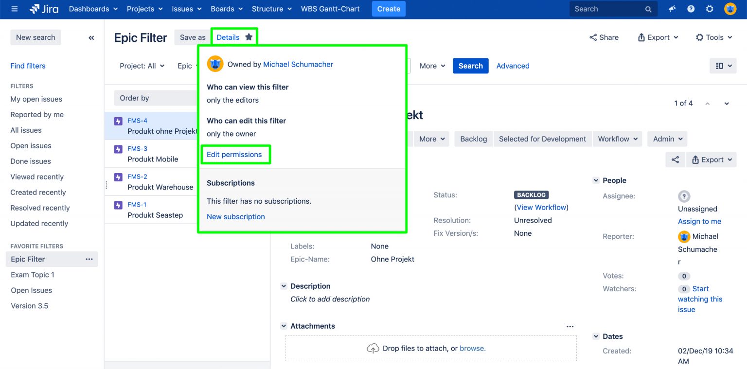 Jira Filter erstellen und teilen team neusta Atlassian Blog