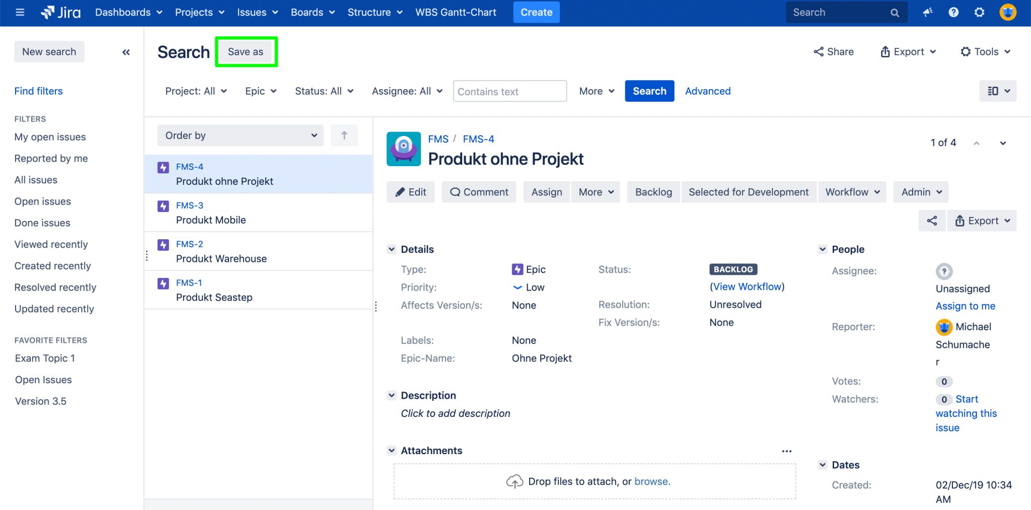Jira Filter erstellen und teilen team neusta Atlassian Blog