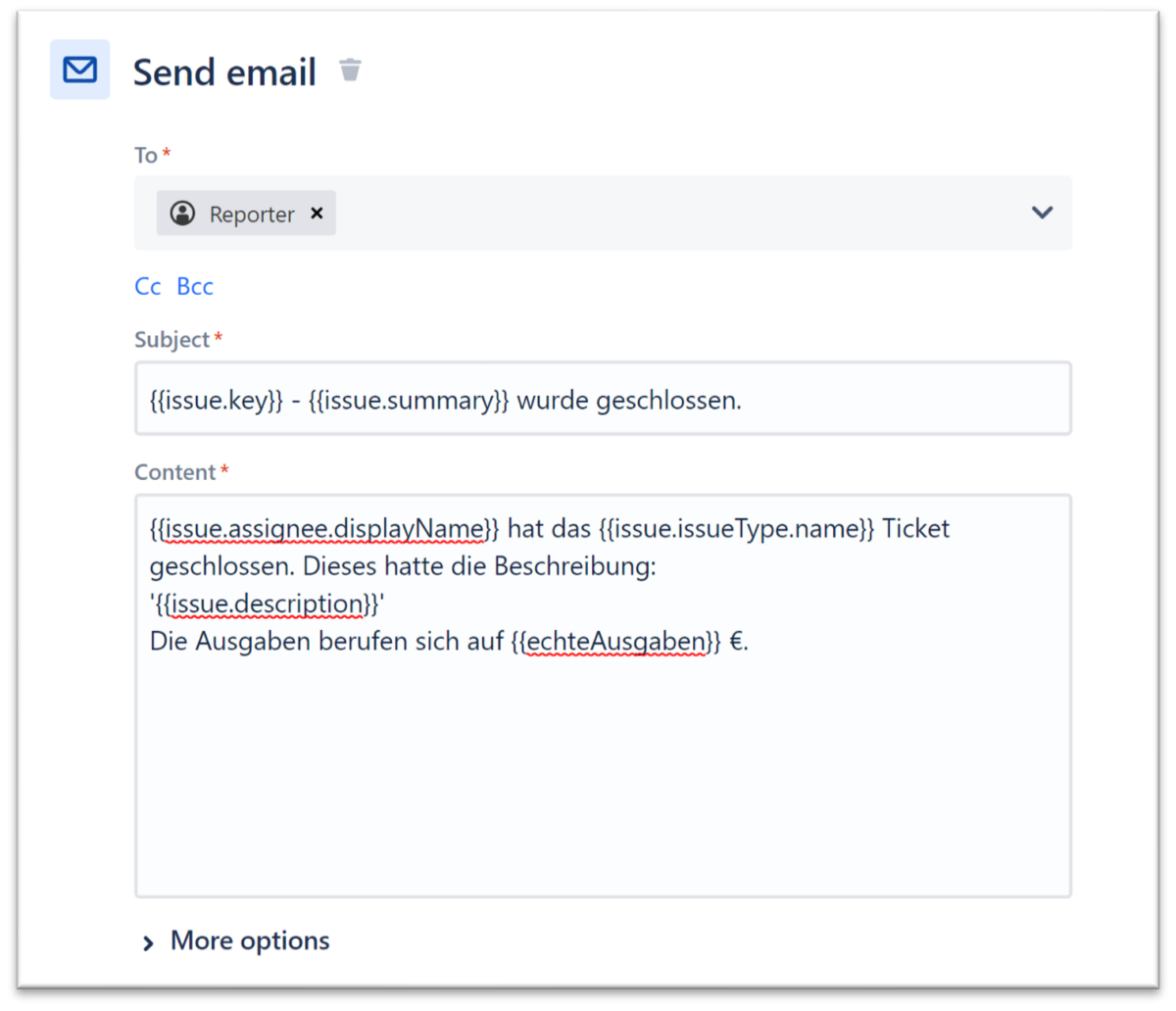 Grafik "Send email"
